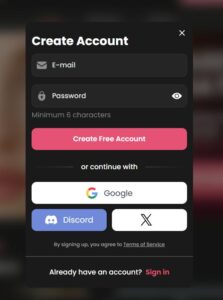 create account image